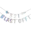 Clearance 3 2 1 Blast Off Card Banner Banners & Bunting|Birthday Party