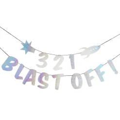 Clearance 3 2 1 Blast Off Card Banner Banners & Bunting|Birthday Party