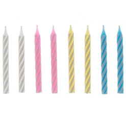 Card Factory 24 Birthday Candles - Assorted Colours