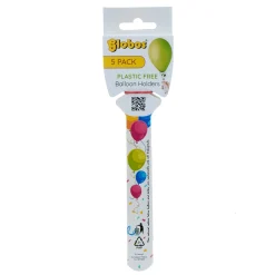 Kids Card Factory 5 Cardboard Balloon Grips - White Party