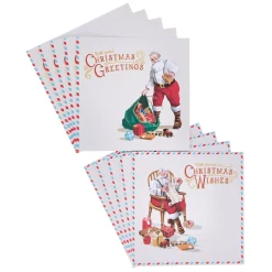 Card Factory 16 Charity Christmas Cards - Classic Santa (2 Designs)