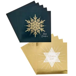 Card Factory 16 Charity Christmas Cards - Snowflake & Star (2 Designs)