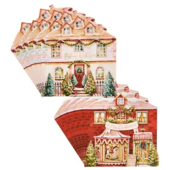 Card Factory 16 Charity Christmas Cards - Homes & Shops (2 Designs)