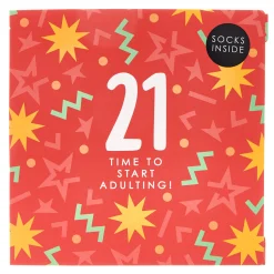 Hot 21 Time To Start Adulting Socks 21St Birthday|Birthday Gifts