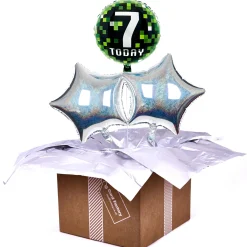 Kids Card Factory 7 Today Birthday Balloon Bouquet - DELIVERED INFLATED!