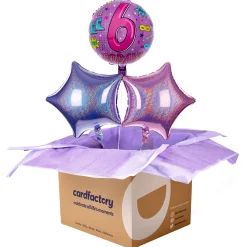 6 Today Birthday Balloon Bouquet - DELIVERED INFLATED! Kids Balloons For Kids|Balloons For Her