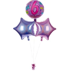 6 Today Birthday Balloon Bouquet - DELIVERED INFLATED! Kids Balloons For Kids|Balloons For Her