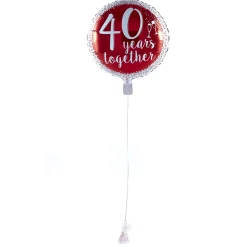 Online 40 Years Together Balloon & Lindt Chocolates - FREE GIFT CARD! Anniversary Party|Helium Balloons