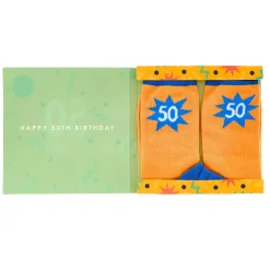 Card Factory 50 You Rock Your Half-Century Socks