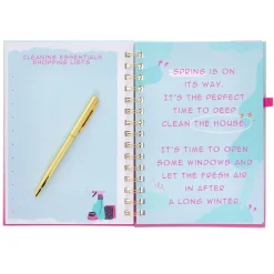 Outlet A5 Happy Home Cleaning Journal & Pen Calendars & Diaries|Birthday Gifts