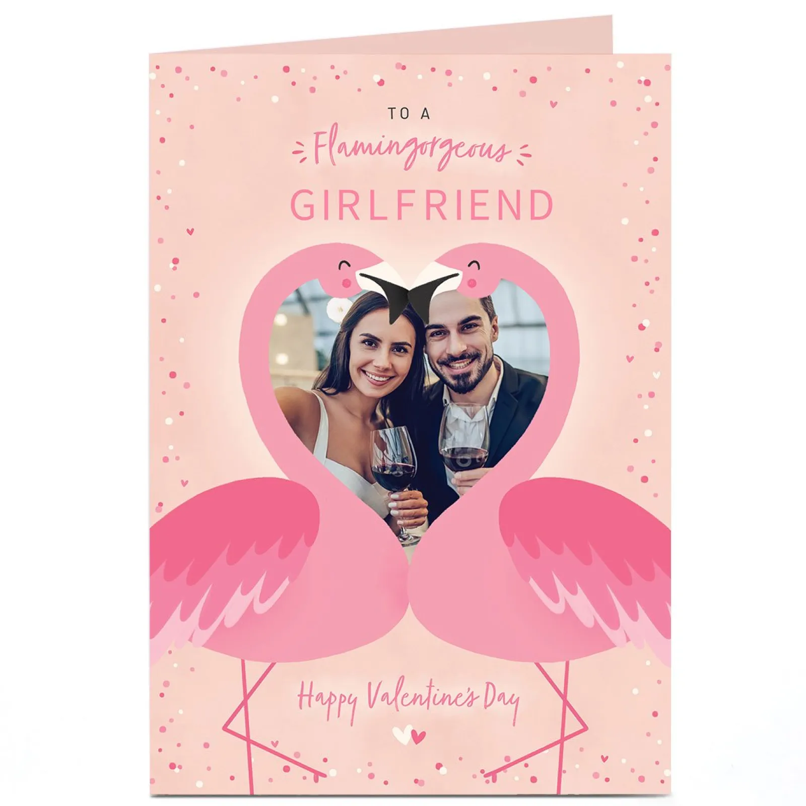Outlet A4 Photo Valentine's Day Card - Flamingorgeous Girlfriend Photo