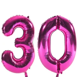 Card Factory Age 30 Giant Foil helium Numeral Balloons - Pink (deflated)