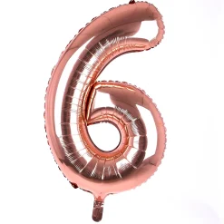 Card Factory Age 16 Giant Foil Helium Numeral Balloons - Rose Gold (deflated)