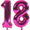 Card Factory Age 18 Giant Foil Helium Numeral Balloons - Pink (deflated)