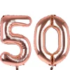 Sale Age 50 Giant Foil Helium Numeral Balloons - Rose Gold (deflated) 50Th Birthday|Anniversary Party