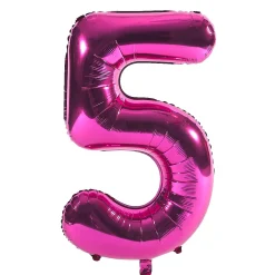 Age 50 Giant Foil Helium Numeral Balloons - Pink (deflated) 50Th Birthday|Anniversary Party