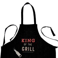Card Factory Amazing Dad King Of The Grill Apron & Keyring Gift Set