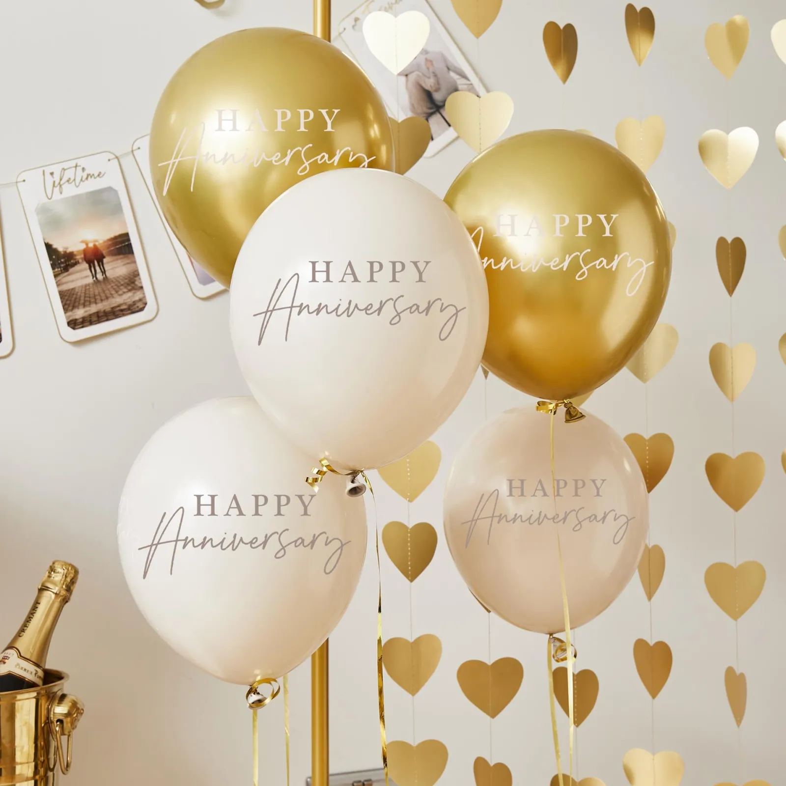 Card Factory Anniversary 12-Inch Latex Balloons - Pack of 5