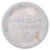 Card Factory Baby Blue Personalised Party Plate