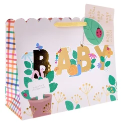 Card Factory Baby Large Landscape Gift Bag With Stickers