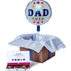 Clearance Best Dad Ever Balloon & Lindt Chocolate Box Balloons For Him|Helium Balloons