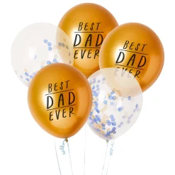 Sale Best Dad Ever 12-Inch Latex Balloons - Pack of 5 Balloons For Him|Multipack Balloons
