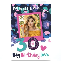 Card Factory Bev Hopwood 30th Birthday Photo Card - Big Love