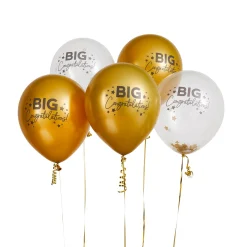 Card Factory Big Congratulations 12-Inch Latex Balloons - Pack of 5