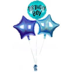 New Birthday Boy Balloon Bouquet - DELIVERED INFLATED! Kids Birthday Party|Balloons For Kids
