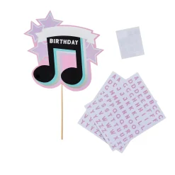 Card Factory Birthday Musical Note Customisable Card Cake Topper