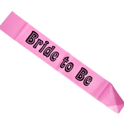 Card Factory Black & Pink Bride To Be Sash