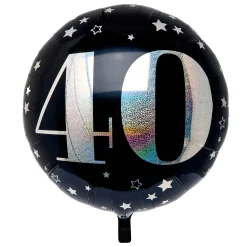 Online Black & Silver 40th Birthday 31-Inch Foil Helium Balloon 40Th Birthday|Balloons For Him