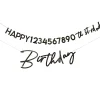 New Black Happy Birthday Customisable Card Banner Banners & Bunting|Birthday Party