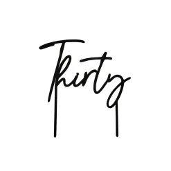 Sale Black Thirty Acrylic Cake Topper 30Th Birthday|Cake Candles