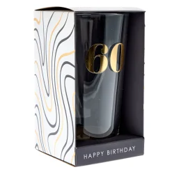 Discount Blue & Gold 60th Birthday Pint Glass 60Th Birthday|Glassware