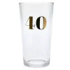 Card Factory Blue & Gold 40th Birthday Pint Glass