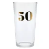 Hot Blue & Gold 50th Birthday Pint Glass 50Th Birthday|Glassware
