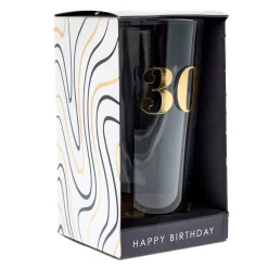 Discount Blue & Gold 30th Birthday Pint Glass 30Th Birthday|Glassware