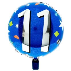 Clearance Blue & Silver 11th Birthday Balloon Bouquet - DELIVERED INFLATED! Kids Birthday Party|Balloons For Kids