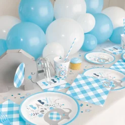 New Blue Elephant Baby Shower Accessories Kit Confetti & Foiletti|Baby Shower Party