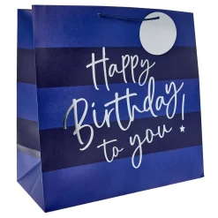 Kids Card Factory Blue Happy Birthday Gift Bags - Multipack of 3