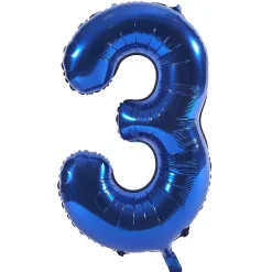 Card Factory Blue Number 3 Foil Giant Helium Balloon - Uninflated
