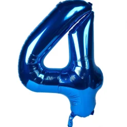 Discount Blue Number 4 Giant Foil Helium Balloon INFLATED 40Th Birthday|Birthday Party