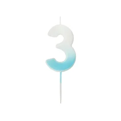 Card Factory Blue Ombre Number Cake Candle (0-9)