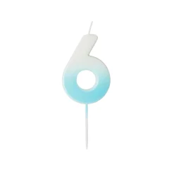 Card Factory Blue Ombre Number Cake Candle (0-9)
