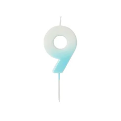 Card Factory Blue Ombre Number Cake Candle (0-9)