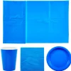 Card Factory Blue Party Tableware Bundle - 8 Guests