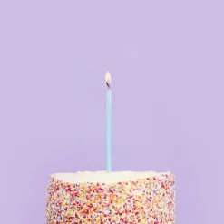 Card Factory Blue Skinny Cake Candles - Pack of 12