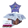 Blue Star Happy Birthday Balloon & Lindt Chocolates Gifts For Her