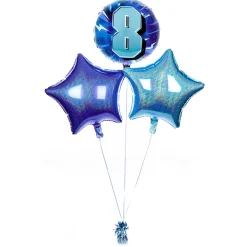 Online Blue 8th Birthday Balloon Bouquet - DELIVERED INFLATED! Kids Birthday Party|Balloons For Kids